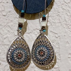 Bohemian Mosaic Look Drop Earrings *New*